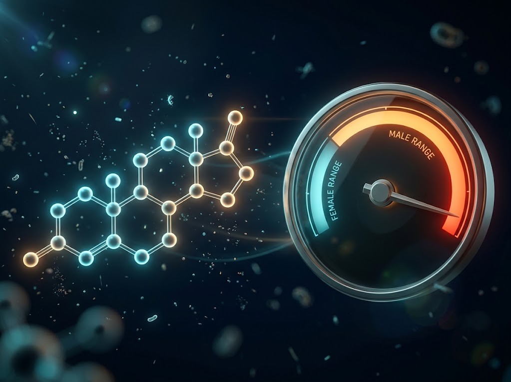 Testosterone Toximization: Women Are Being Dosed Like Men, and Nobody Can Properly Defend It 1 Testosterone for women in Fairfield, CT: a gauge with its needle pushed past the female range into the male range